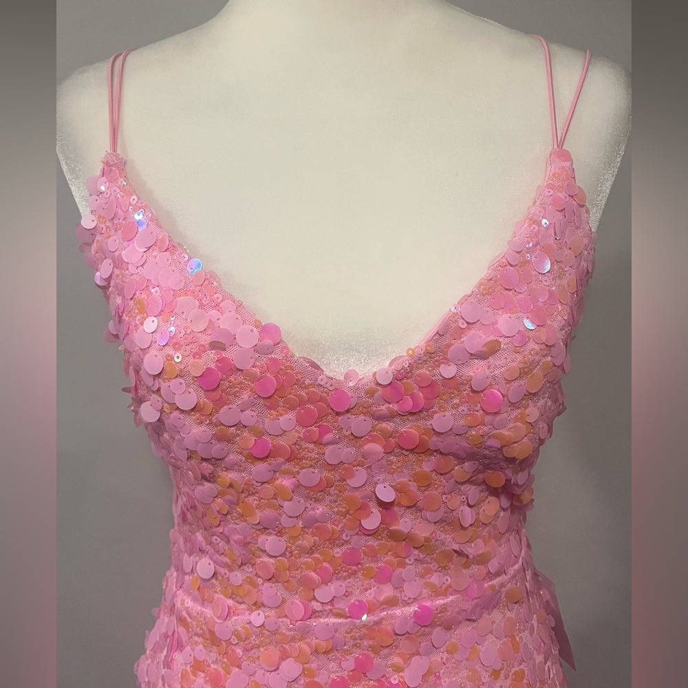 Pink Sequin Maxi Dress